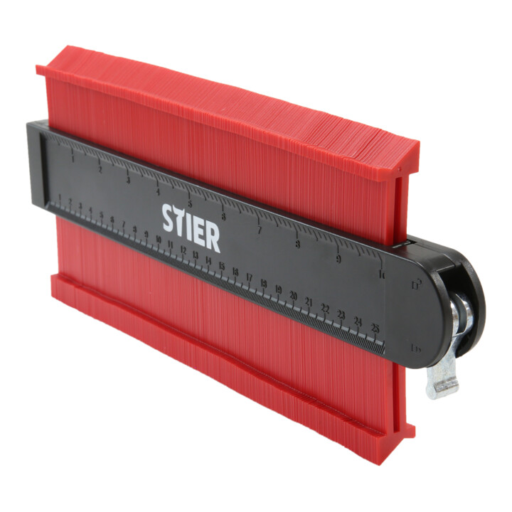 Set STIER Anschlagwinkel Palisander 250mm + Konturenlehre 310mm