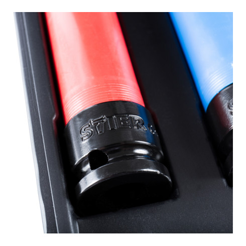 STIER Kraft-Steckschlüssel-Satz 1/2" SW 17/19/21 mm im Kasten