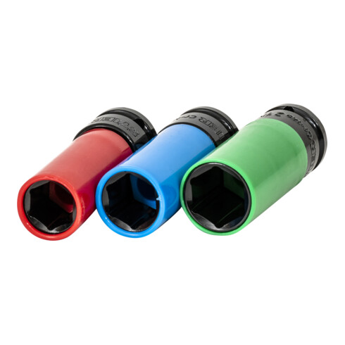 STIER Kraft-Steckschlüssel-Satz 1/2" SW 17/19/21 mm im Kasten