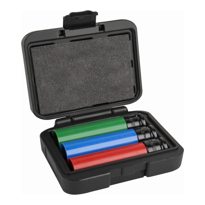 Set Stier Schlagschrauber 14-KBS 1/2'' Antrieb + STIER Kraft-Steckschlüssel-Satz Profi+ extra lang 1/2'' SW 17/19/21 mm