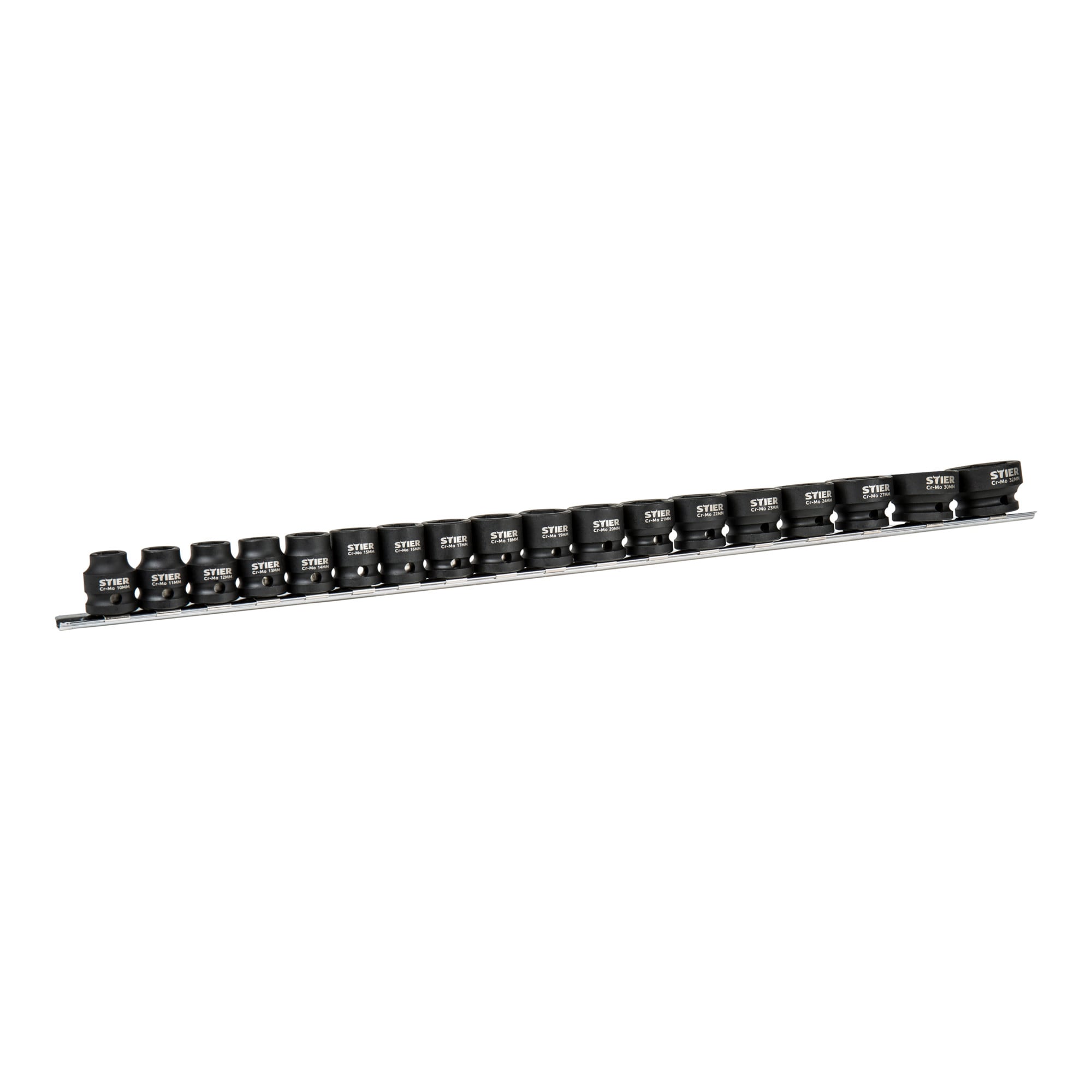 STIER Kraftschraubereinsatz-Sortiment Profi+ extra kurz 1/2" 6-KT 18-teilig