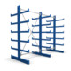 STIER Kragarmregal doppelseitig 2 Felder mit 5 Ebenen 2600x2000x500mm enzianblau-1