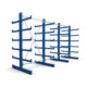 STIER Kragarmregal doppelseitig 3 Felder mit 5 Ebenen 3900x2000x500mm enzianblau-1