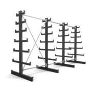 STIER Kragarmregal doppelseitig mit 6 absteigenden Ebenen, HxT 2000x500mm