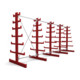 STIER Kragarmregal doppelseitig 4 Felder mit 6 absteigenden Ebenen 5200x2000x500mm feuerrot