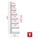 STIER Kragarmregal einseitig 3 Felder mit 6 absteigenden Ebenen 3900x2000x500mm feuerrot