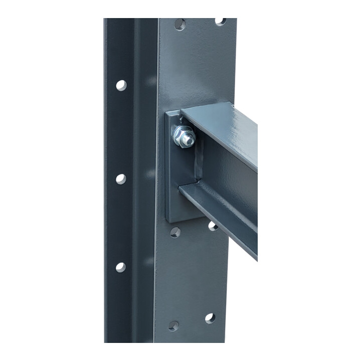 STIER Kragarmregal schraubbar einseitig 1 Feld mit 5 Ebenen 1280x3150x800mm