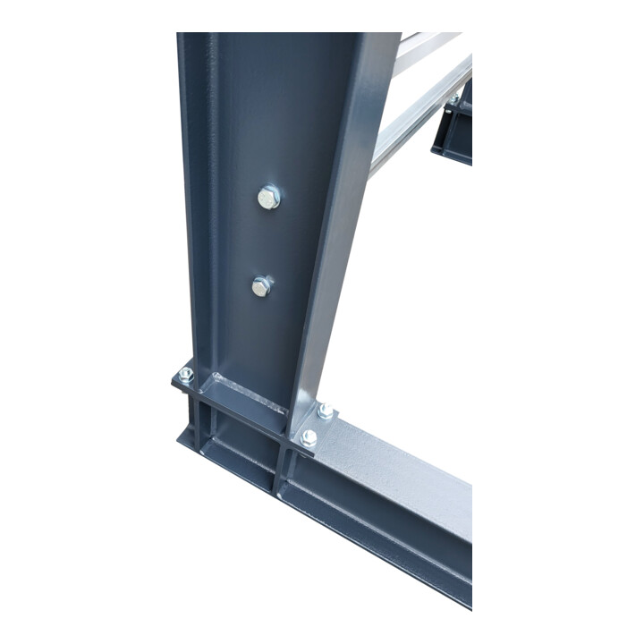 STIER Kragarmregal schraubbar einseitig 1 Feld mit 5 Ebenen 1280x3150x800mm