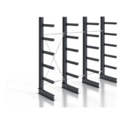 STIER Kragarmregal schraubbar einseitig mit 5 Ebenen HxT 3150x800 mm