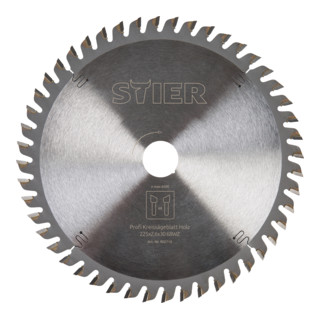 STIER Kreissägeblatt, Holz, 225 x 2,6 x 30 mm, 68 Zähne, Wechselzahn