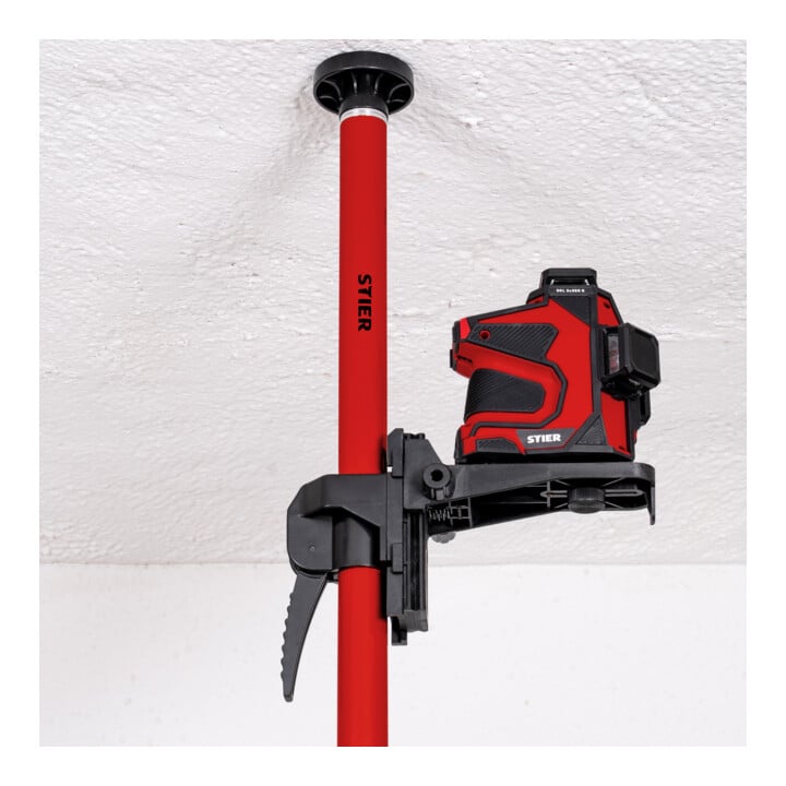 STIER Kreuzlinienlaser SKL 3x360°, 520nm, grün, 1/4" und 5/8" Gewinde im Koffer