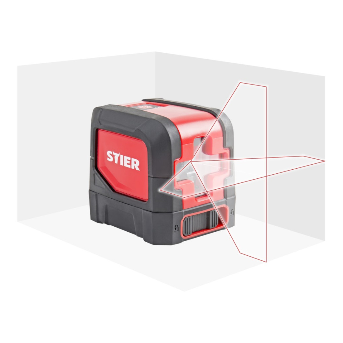 STIER Kruislijnlaser 2x120° 635 nm rood