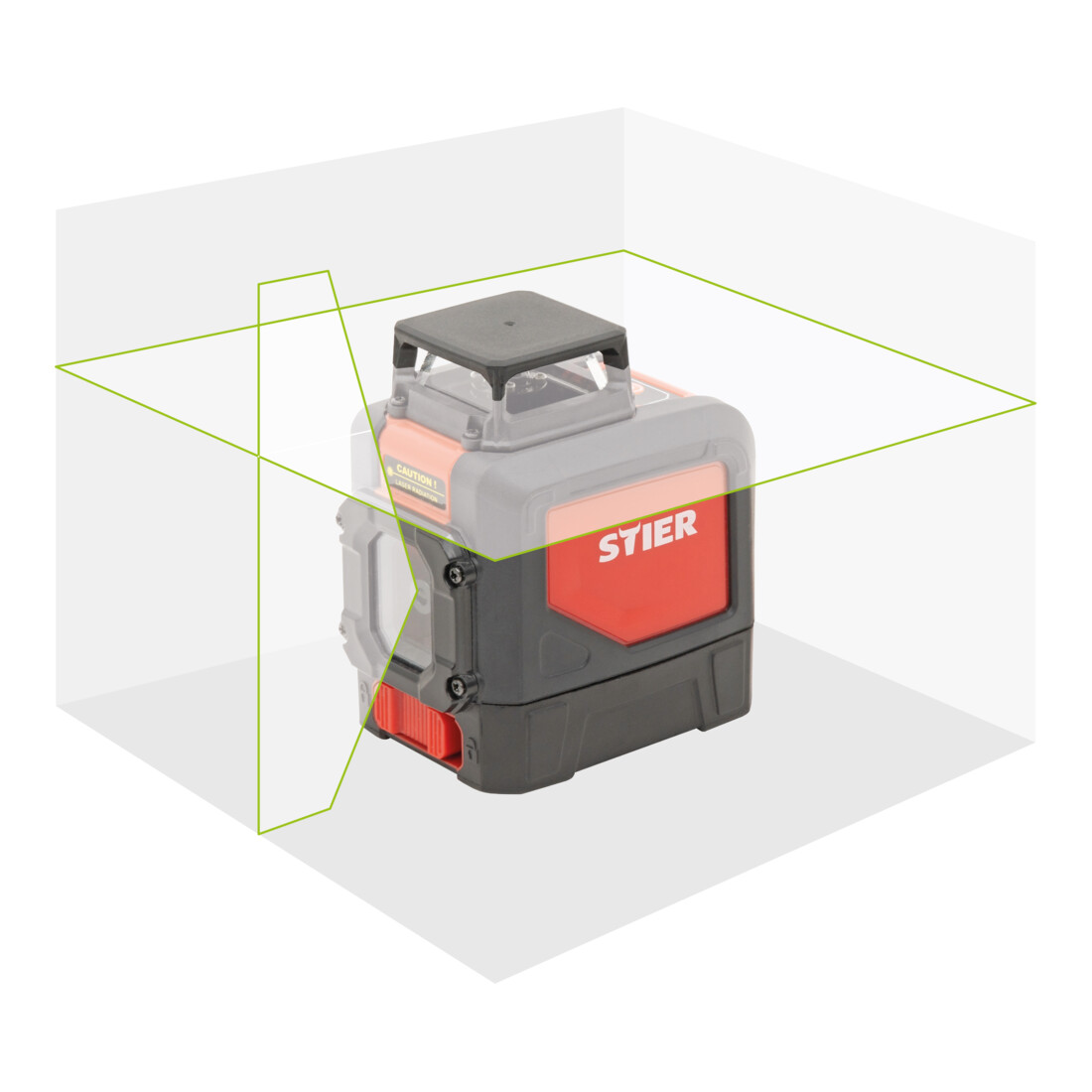 STIER kruislijnlaser, 360° x 120°, 505 - 532 nm, groen
