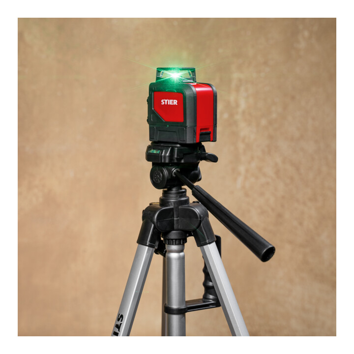 STIER kruislijnlaser, 360° x 120°, 505 - 532 nm, groen