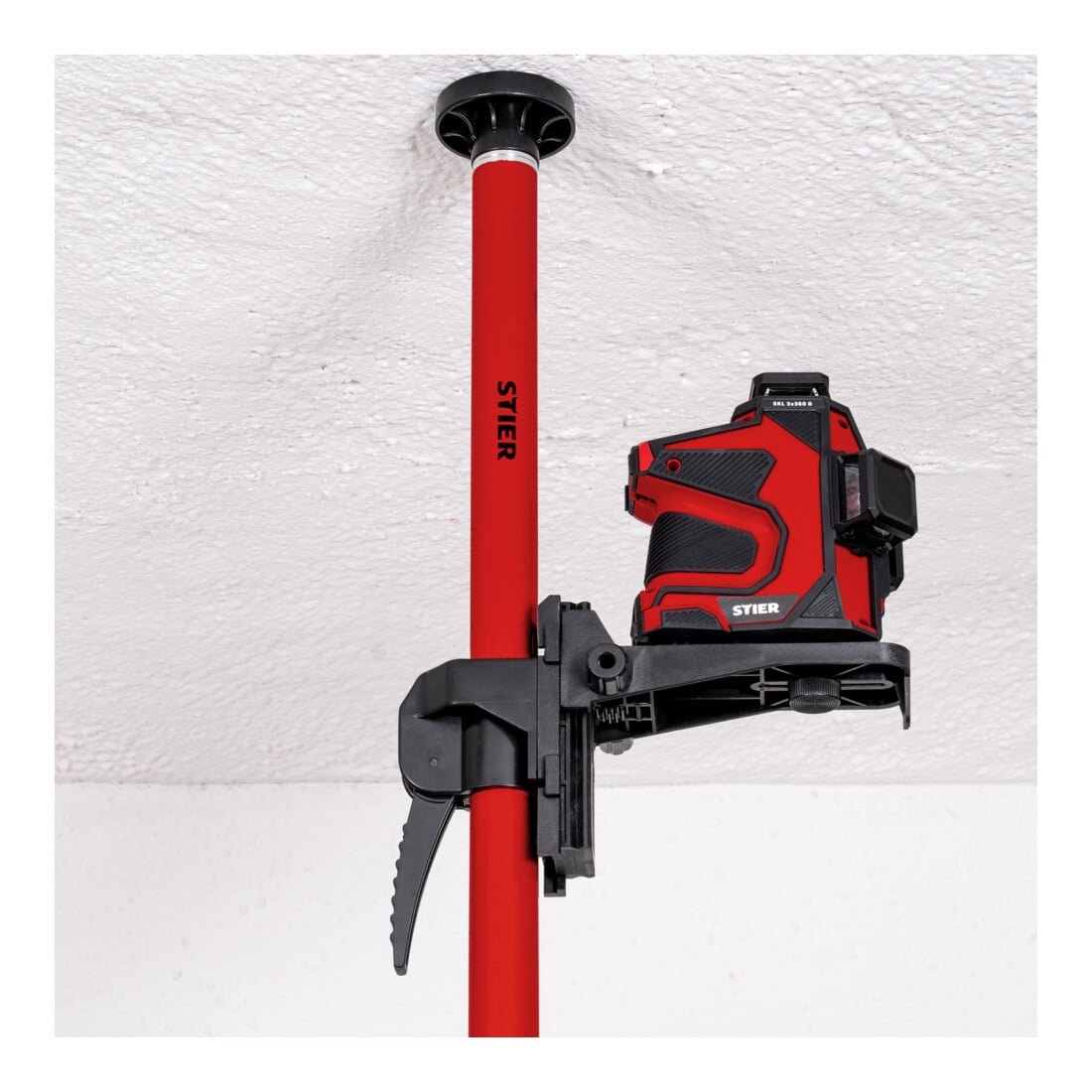 STIER kruislijnlaser SKL 3x360°, 520 nm, groen, 1/4" en 5/8" draad in koffer
