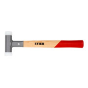 STIER kunststof hamer met Hickory-steel, UPE/nylon (65D/70D), ø 30 mm, terugslagvrij