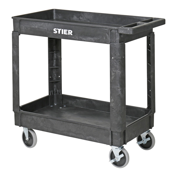 STIER kunststof multifunctionele wagen met 2 etages 250 kg LxBxH 870x430x850 mm