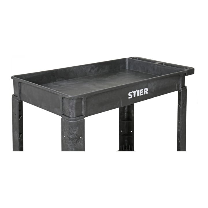 STIER kunststof multifunctionele wagen met 2 etages 250 kg LxBxH 870x430x850 mm