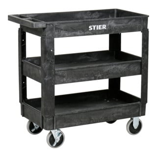 STIER kunststof multifunctionele wagen met 3 etages 250 kg LxBxH 870x430x850 mm