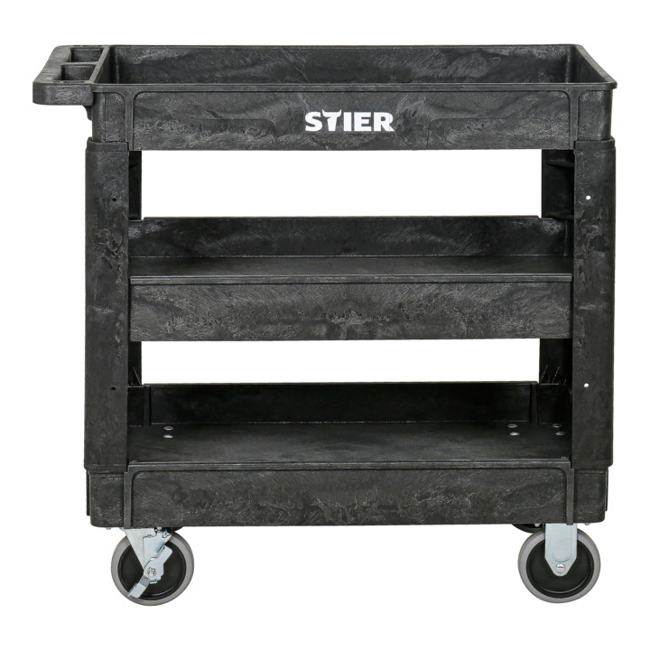 STIER kunststof multifunctionele wagen met 3 etages 250 kg LxBxH 870x430x850 mm