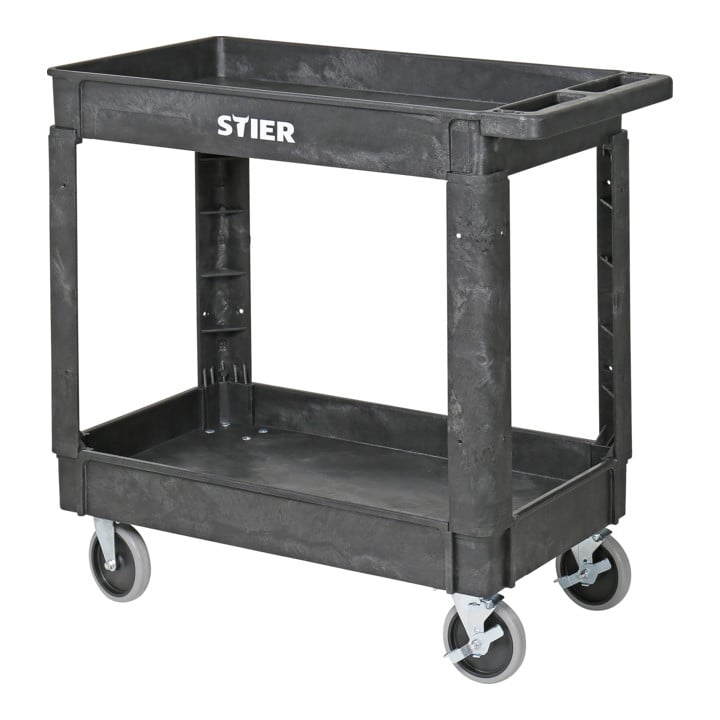 STIER Kunststoff-Vielzweckwagen mit 2 Etagen 250 kg LxBxH 870x430x850mm