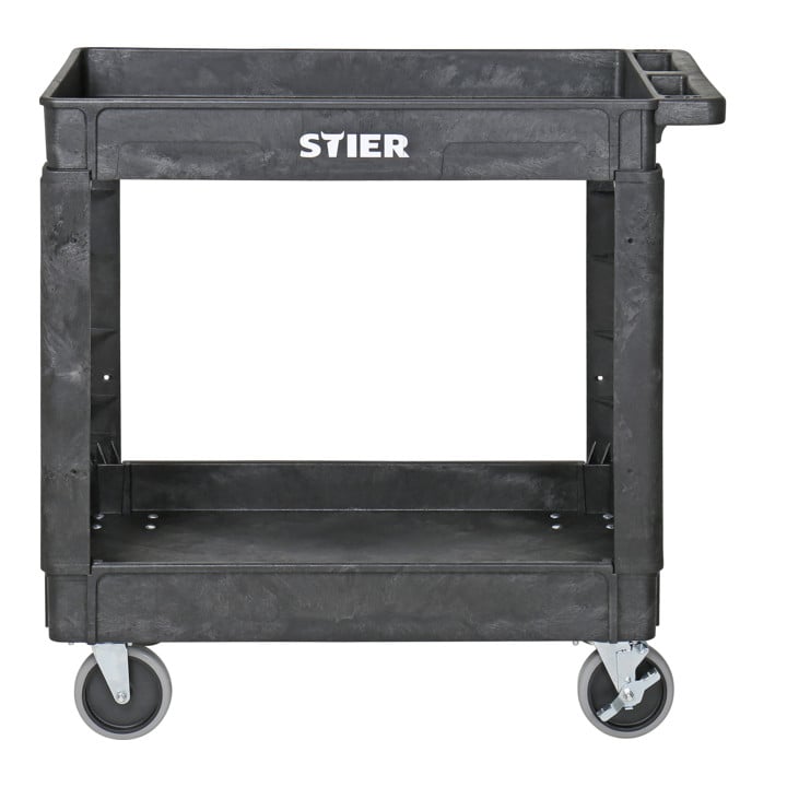 STIER Kunststoff-Vielzweckwagen mit 2 Etagen 250 kg LxBxH 870x430x850mm