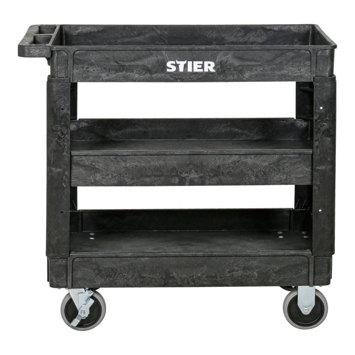 STIER Kunststoff-Vielzweckwagen mit 3 Etagen 250kg LxBxH 870x430x850mm