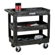 STIER Kunststoff-Vielzweckwagen mit 3 Etagen 250kg LxBxH 870x430x850mm-5