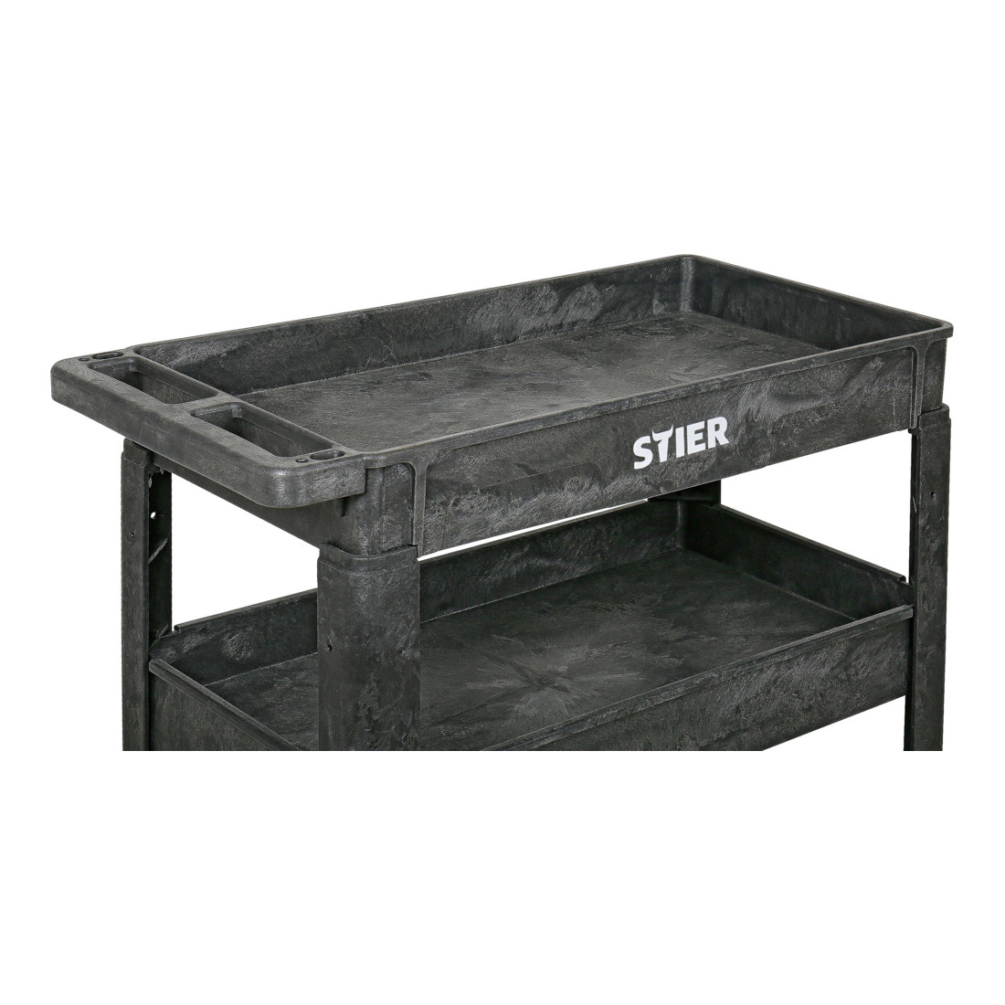 STIER Kunststoff-Vielzweckwagen mit 3 Etagen 250kg LxBxH 870x430x850mm