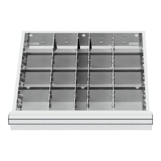 STIER lade-indeling metalen indeling BLH 100/125 mm binnenmaat 500x450 mm 20 vakken 6 x TW 125