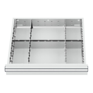 STIER lade-indeling metalen indeling BLH 100/125 mm binnenmaat 500x450 mm 6 vakken