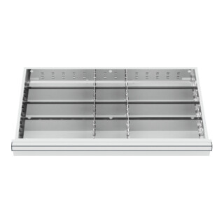STIER lade-indeling metalen indeling BLH 100/125 mm binnenmaat 800x450 mm 12 vakken 6 x TW 325