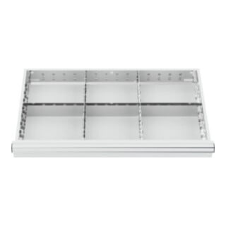 STIER lade-indeling metalen indeling BLH 100/125 mm binnenmaat 800x450 mm 6 vakken