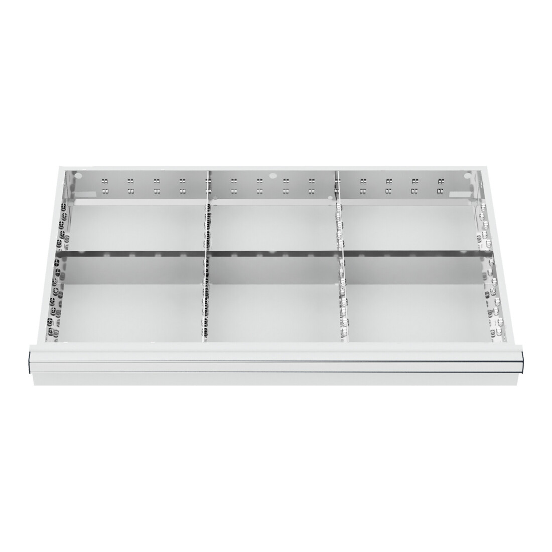 STIER lade-indeling metalen indeling BLH 100/125 mm binnenmaat 800x450 mm 6 vakken