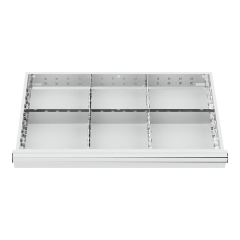 STIER lade-indeling metalen indeling BLH 100/125 mm binnenmaat 800x450 mm 6 vakken