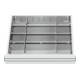 STIER lade-indeling metalen indeling BLH 150/175 mm binnenmaat 500x450 mm 12 vakken 6 x TW 125-1