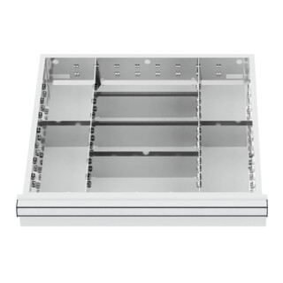 STIER lade-indeling metalen indeling BLH 150/175 mm binnenmaat 500x450 mm 8 vakken