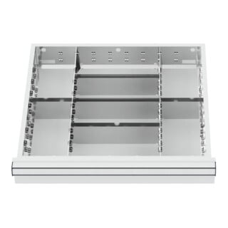 STIER lade-indeling metalen indeling BLH 200-300 mm binnenmaat 500x450 mm 8 vakken