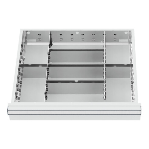STIER lade-indeling metalen indeling BLH 200-300 mm binnenmaat 500x450 mm 8 vakken