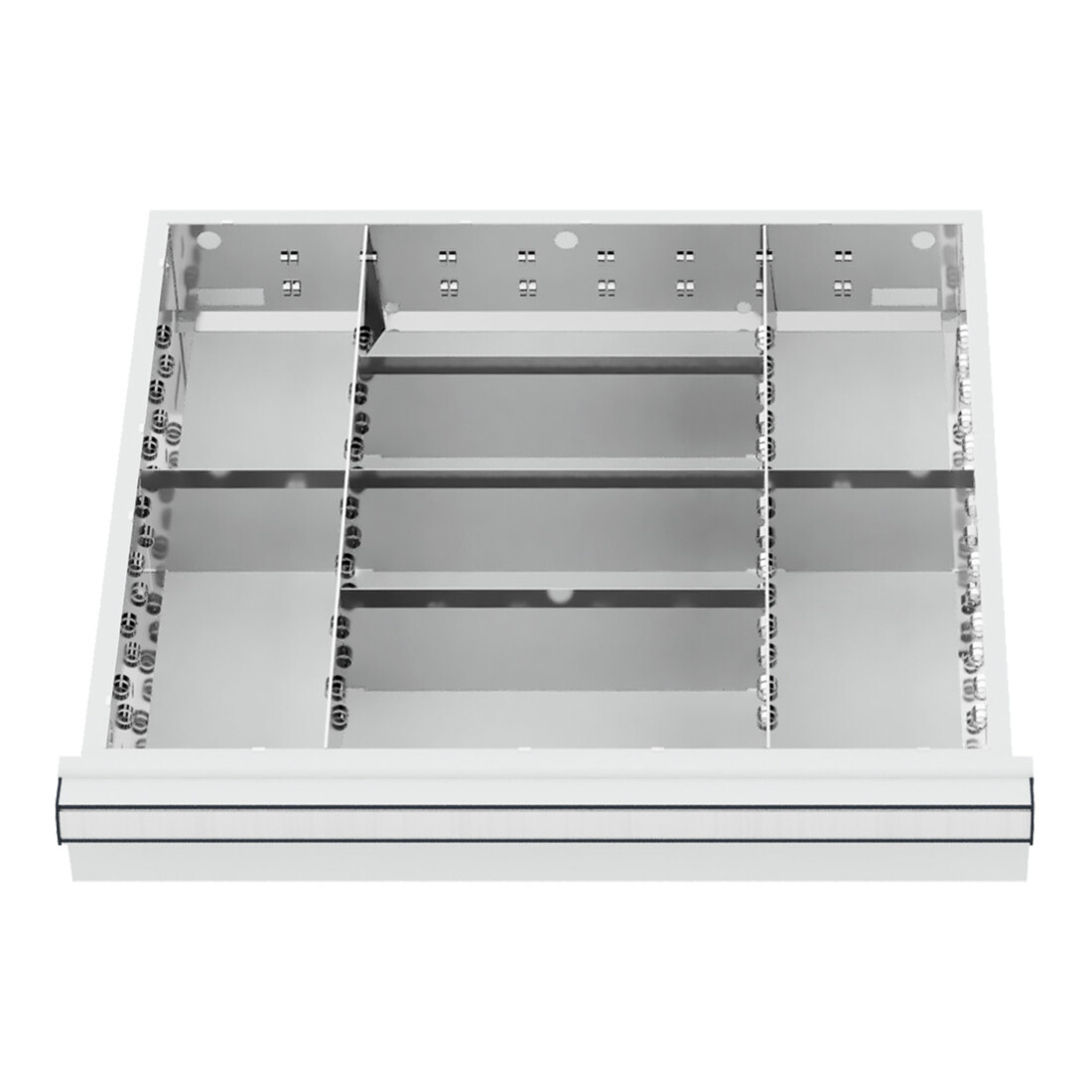 STIER lade-indeling metalen indeling BLH 200-300 mm binnenmaat 500x450 mm 8 vakken