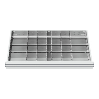 STIER lade-indeling metalen indeling BLH 200-300 mm binnenmaat 800x450 mm 28 vakken