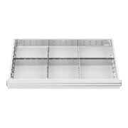 STIER lade-indeling metalen indeling BLH 200-300 mm binnenmaat 800x450 mm 6 vakken