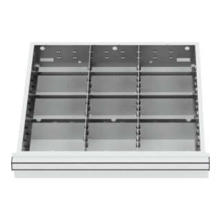 STIER lade-indeling metalen indeling BLH 75 mm binnenmaat 500x450 mm 12 vakken 6 x TW 175