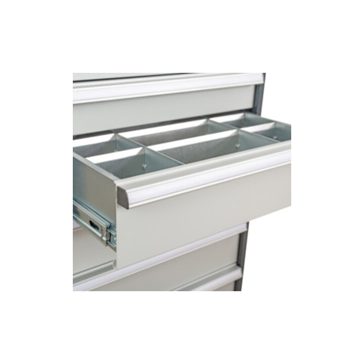 STIER lade-indeling metalen indeling BLH 75 mm binnenmaat 500x450 mm 6 vakken