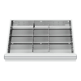 STIER lade-indeling metalen indeling BLH 75 mm binnenmaat 600x450 mm 12 vakken 6 x TW 225
