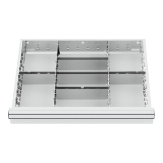 STIER lade-indeling metalen indeling BLH 75 mm binnenmaat 600x450 mm 8 vakken