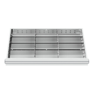 STIER lade-indeling metalen indeling BLH 75 mm binnenmaat 800x450 mm 12 vakken 6 x TW 275