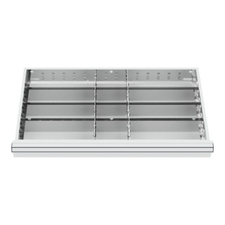 STIER lade-indeling metalen indeling BLH 75 mm binnenmaat 800x450 mm 12 vakken 6 x TW 325