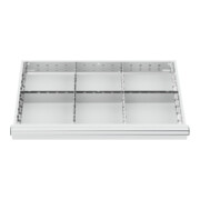 STIER lade-indeling metalen indeling BLH 75 mm binnenmaat 800x450 mm 6 vakken