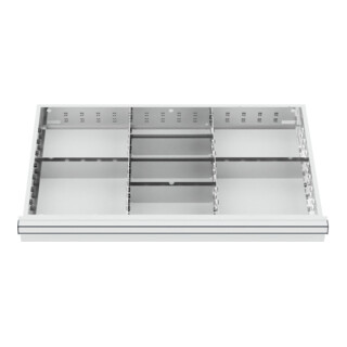 STIER lade-indeling metalen indeling BLH 75 mm binnenmaat 800x450 mm 8 vakken